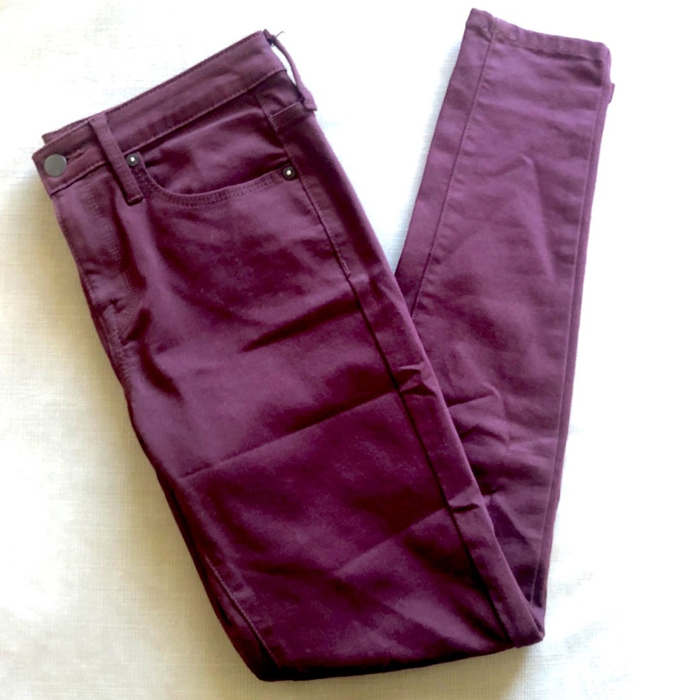 Mossimo Denim Plum High Rise Skinny Jeans